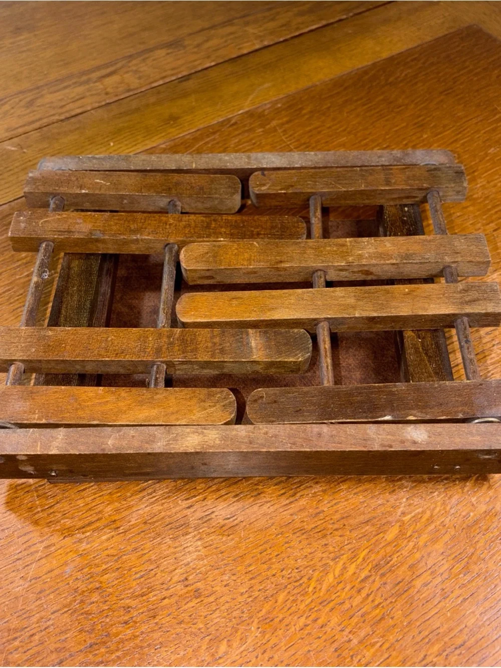 Vintage Oak Mission Style Arts & Crafts Book Rack
